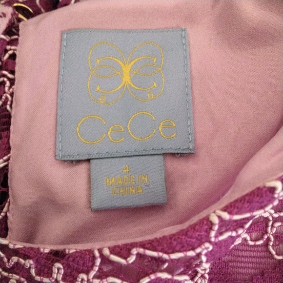 NWT CeCe By Cynthia Steffe Fuchsia Lace Dress - 4 - Picture 8 of 9